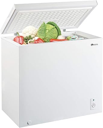 KEG 7.0 cu ft Top Chest Freezer with Adjustable Thermostat and Removable Storage Basket, Freezing Machine for Home and Kitchen