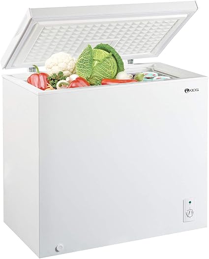 KEG 7.0 cu ft Top Chest Freezer with Adjustable Thermostat and Removable Storage Basket, Freezing Machine for Home and Kitchen