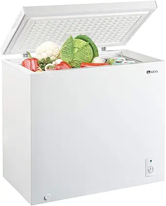 KEG 7.0 cu ft Top Chest Freezer with Adjustable Thermostat and Removable Storage Basket, Freezing Machine for Home and Kitchen