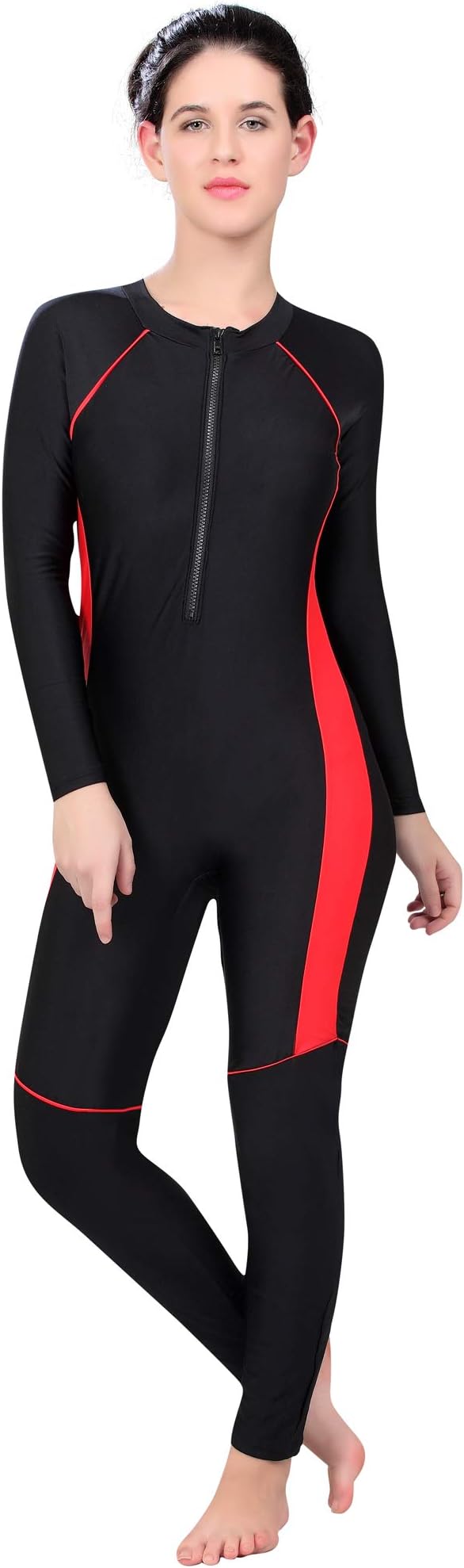 LACTRA Women's Wetsuit for Women Snorkeling Surfing Scuba Diving One-Piece Full Body Diving Suit Spearfishing Rash Guard