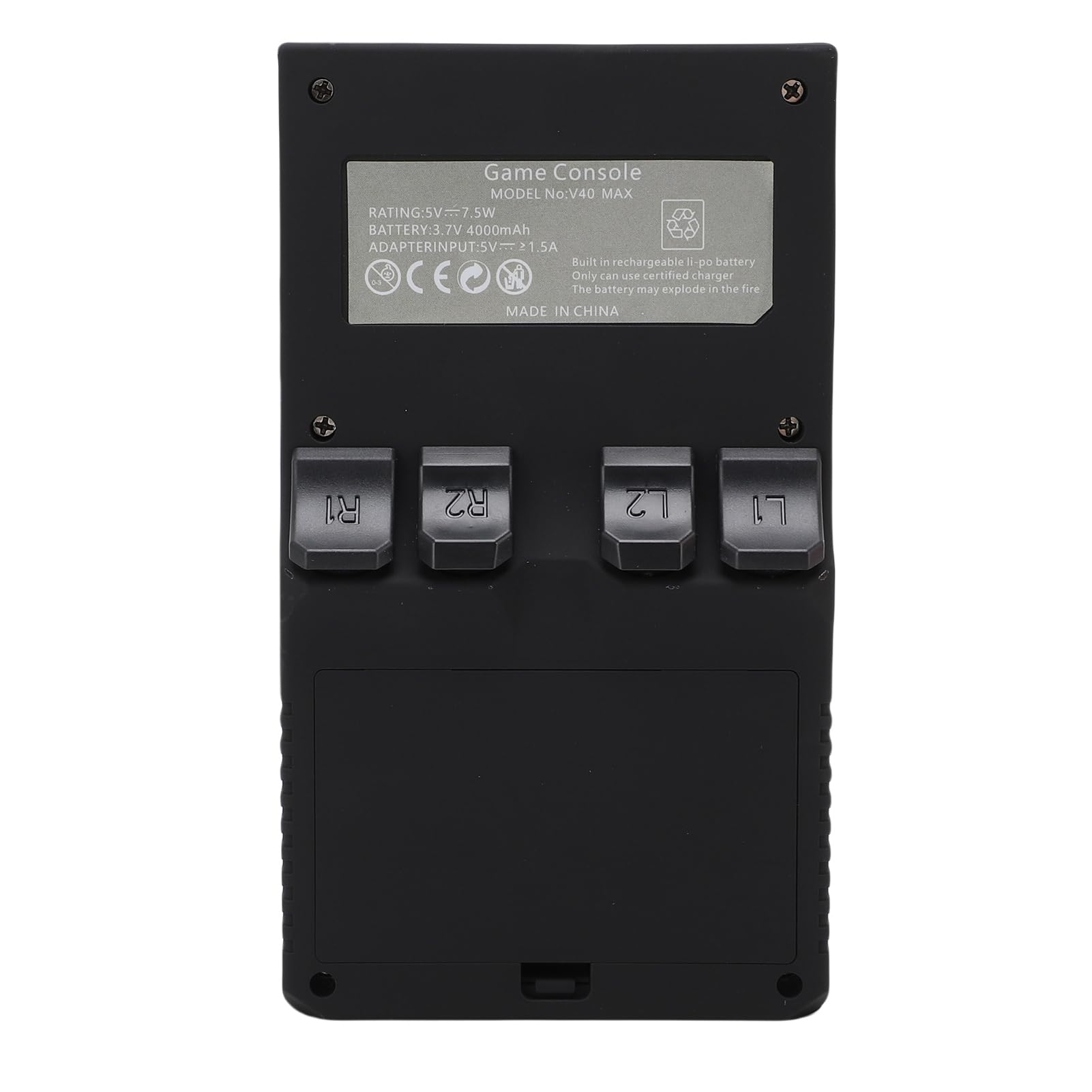 Goshyda Handheld -Spiel, Tragbare Retro -Gaming -Konsole mit RGB -Farben, die in 256 GB Speicherkarte 45 Emulatoren Eingebaut Sind, 4.0 Im HD -Bildschirm Video Player (BLACK)