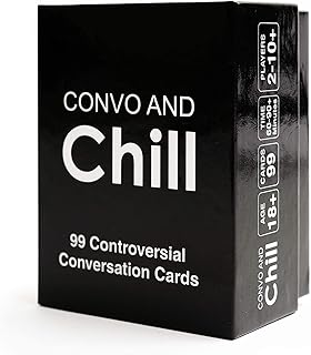 Convo and Chill - 99 Epic Conversation Starters For Friends, Guests or Couples! Fun, Thought-Provoking Discussion Cards For Game Nights, Date Nights, Birthday Parties & More!