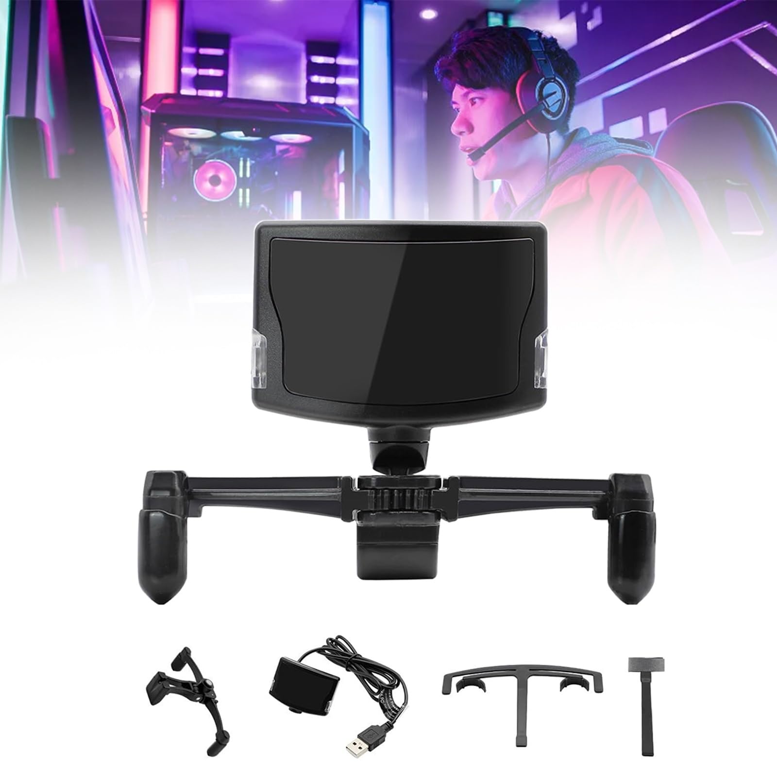 Controller ottico di tracciamento della testa, precisione 6DOF per giochi professionali, ricarica USB, compatibilità multi-gioco