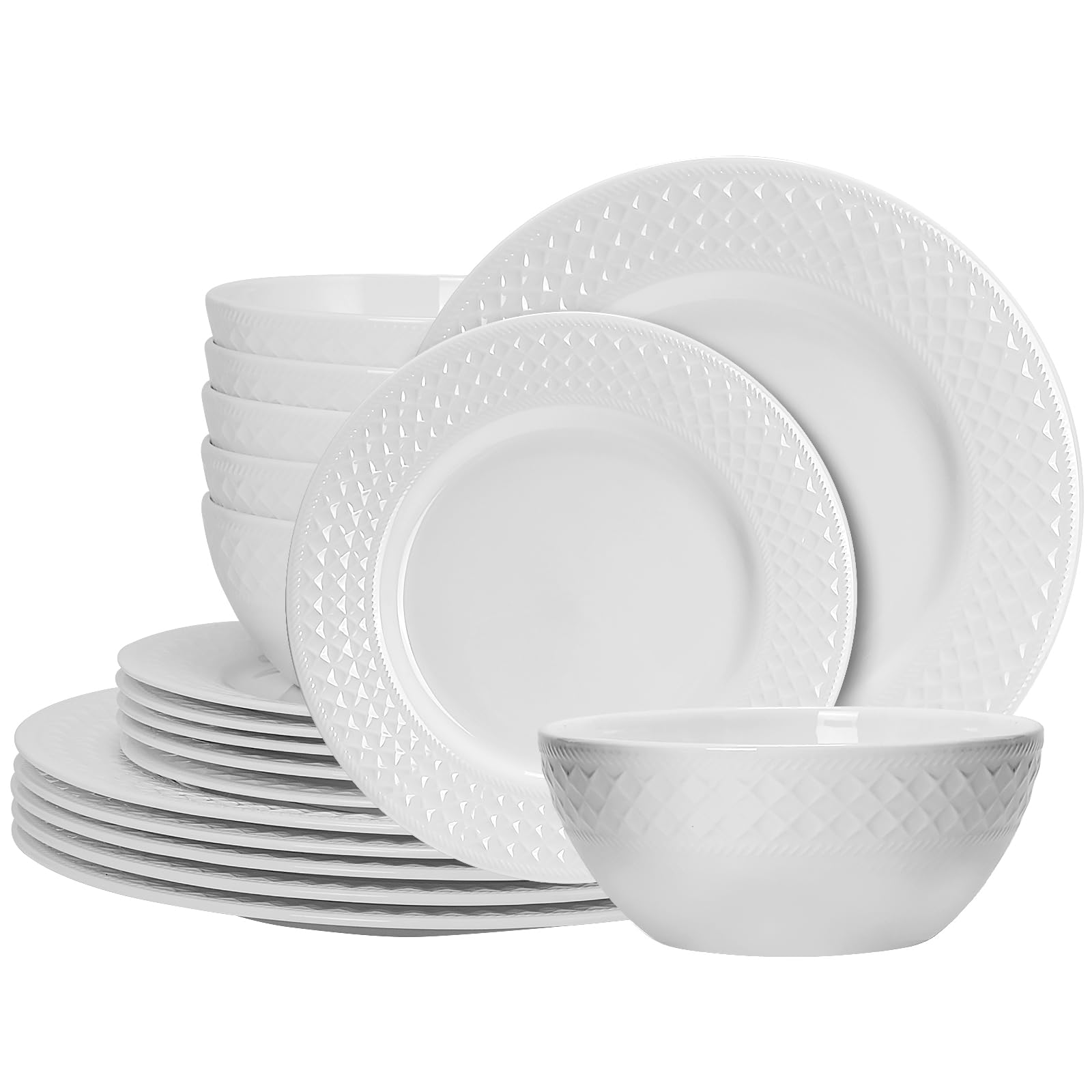 Amazon.com: QUANSHANGJU 18-Piece Bone China Dinnerware Set for 6