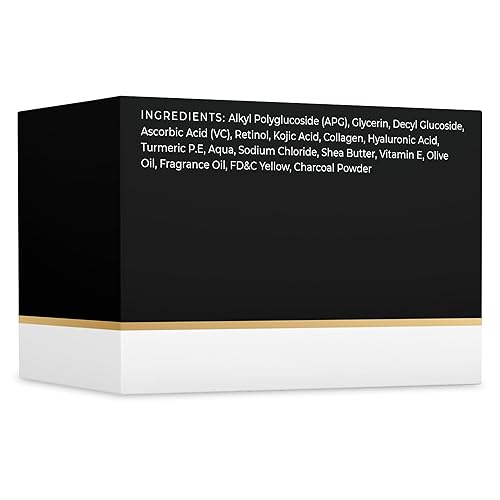 Miniatura 9 de VALITIC Barra de jabón negra de cúrcuma con ácido kójico y carbón, removedor de manchas oscuras para lavado corporal o facial, paquete de 2 unidades