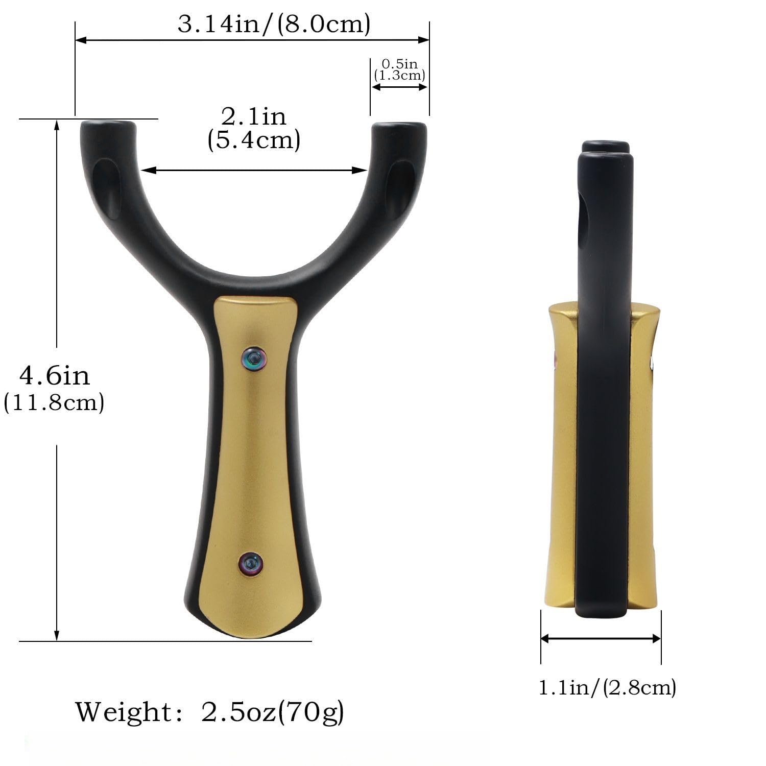 Kit fionda bloccata con sfere in acciaio, fasce di ricambio, bersagli e guanti da fionda nera, impugnatura ergonomica