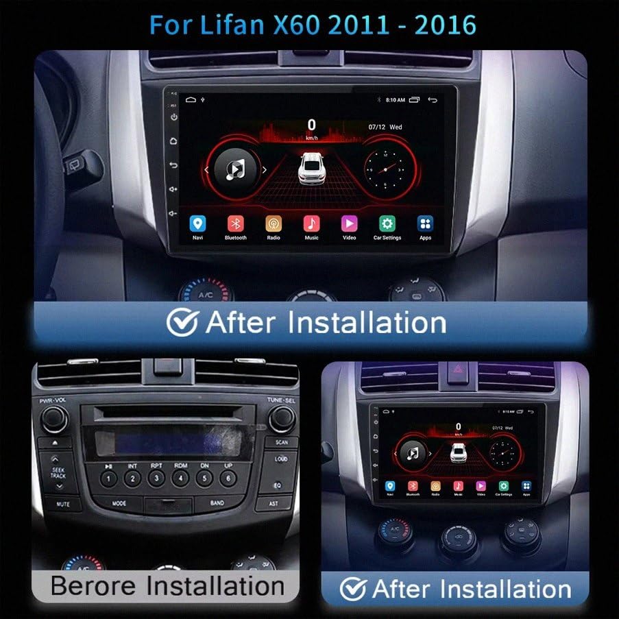 Radio coche 2 DIN con Android Auto inalámbrico y Bluetooth para SsangYong 2
