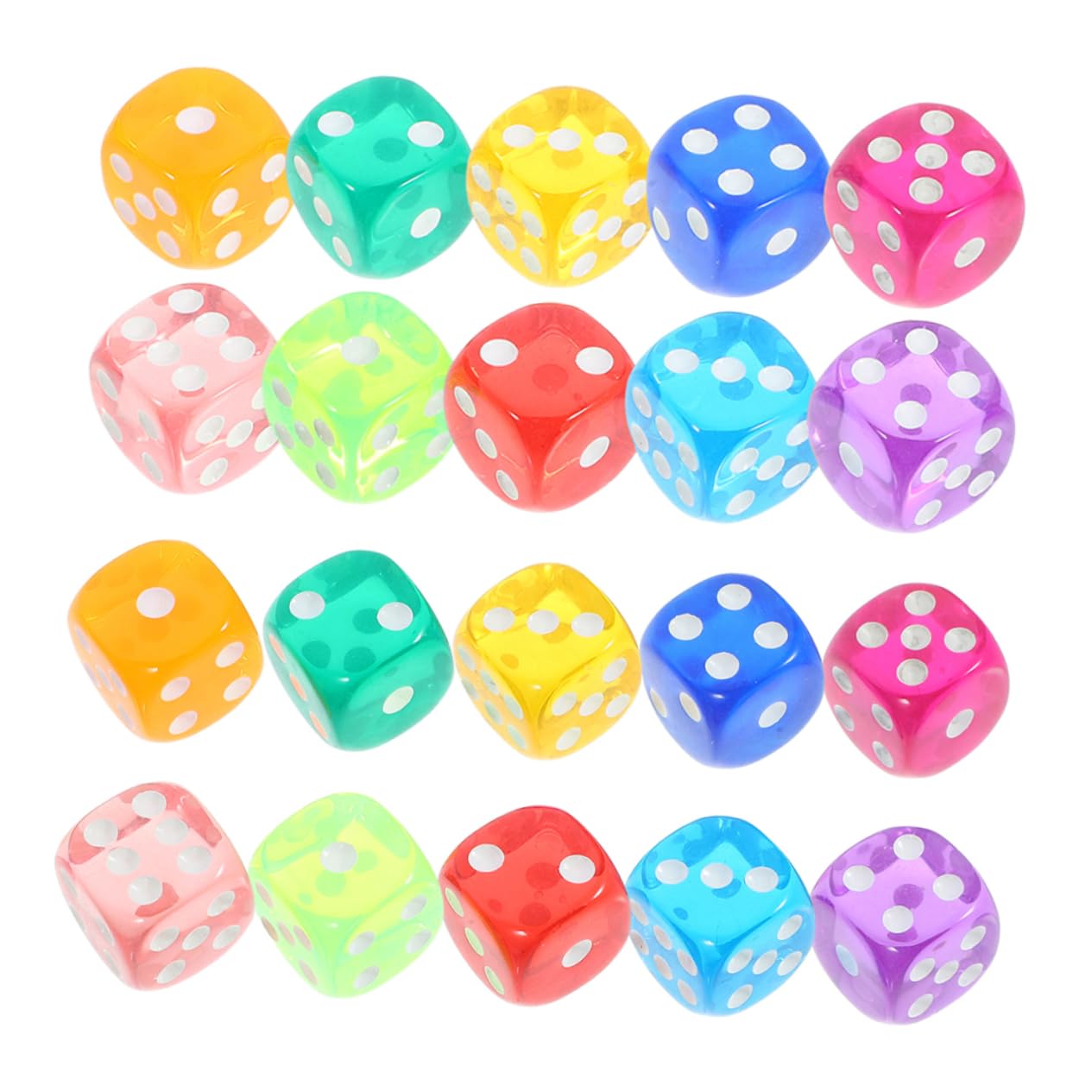 Abaodam 400 Pièces Dés Transparents Jouer aux dés Jeux de dés de des Jouet de dés Jouet de de dés Accessoires de dés de Accessoires de fête dés pour Le Acrylique
