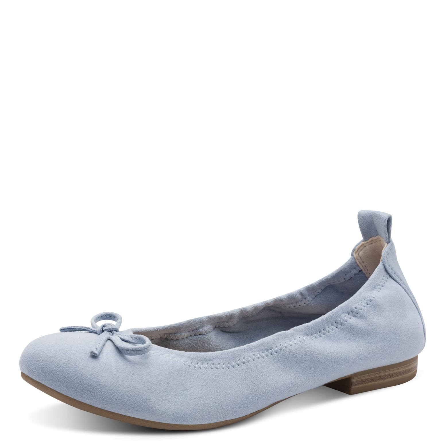 MARCO TOZZI Women Ballet Flats Soft Feel Me Footbed Soft Lining Vegan Modern, Blue (LT.Blue), 4.5 UK