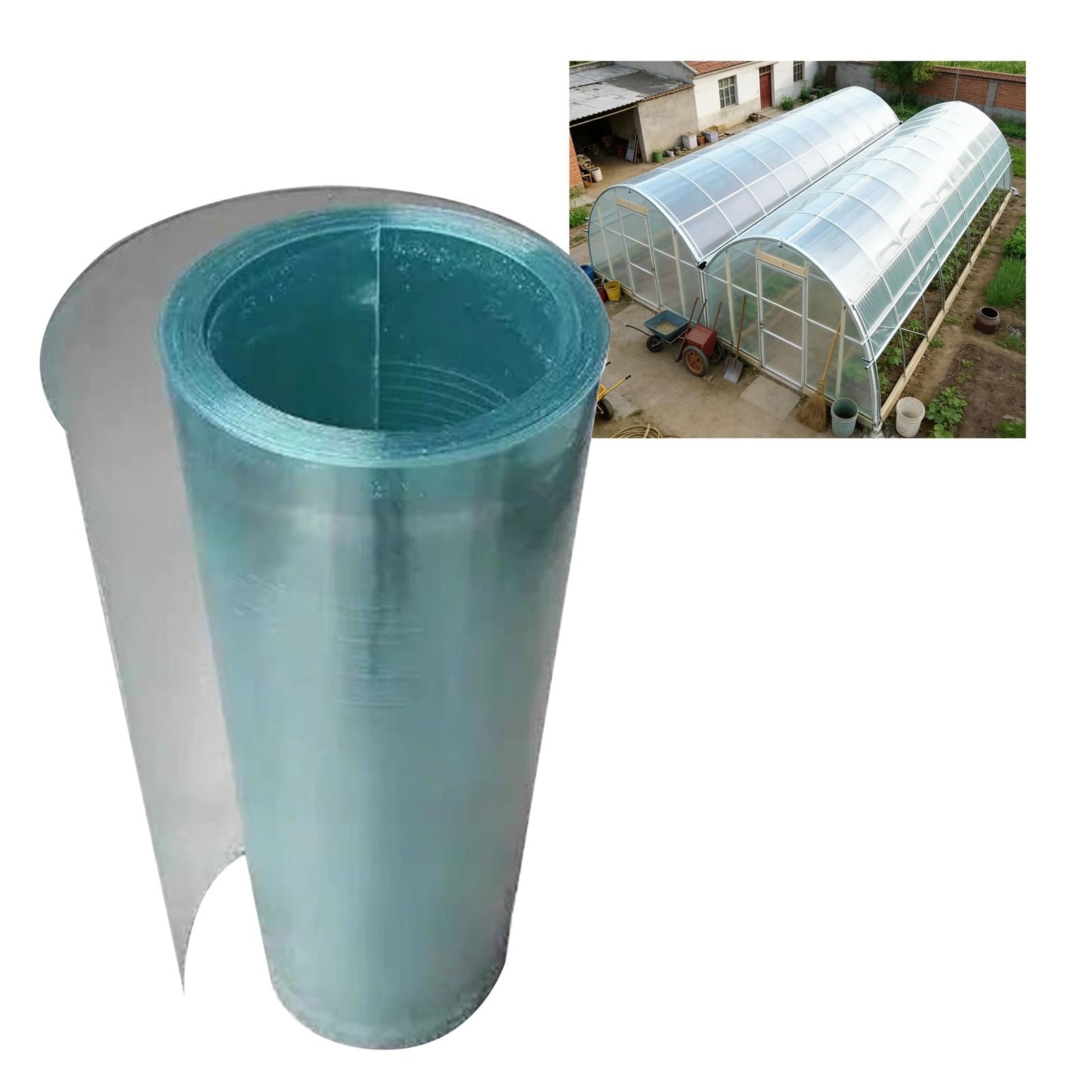 Clear Polycarbonate Roofing Sheet, Easy to Cut, for Sunrooms, Garages, Patios, Greenhouses