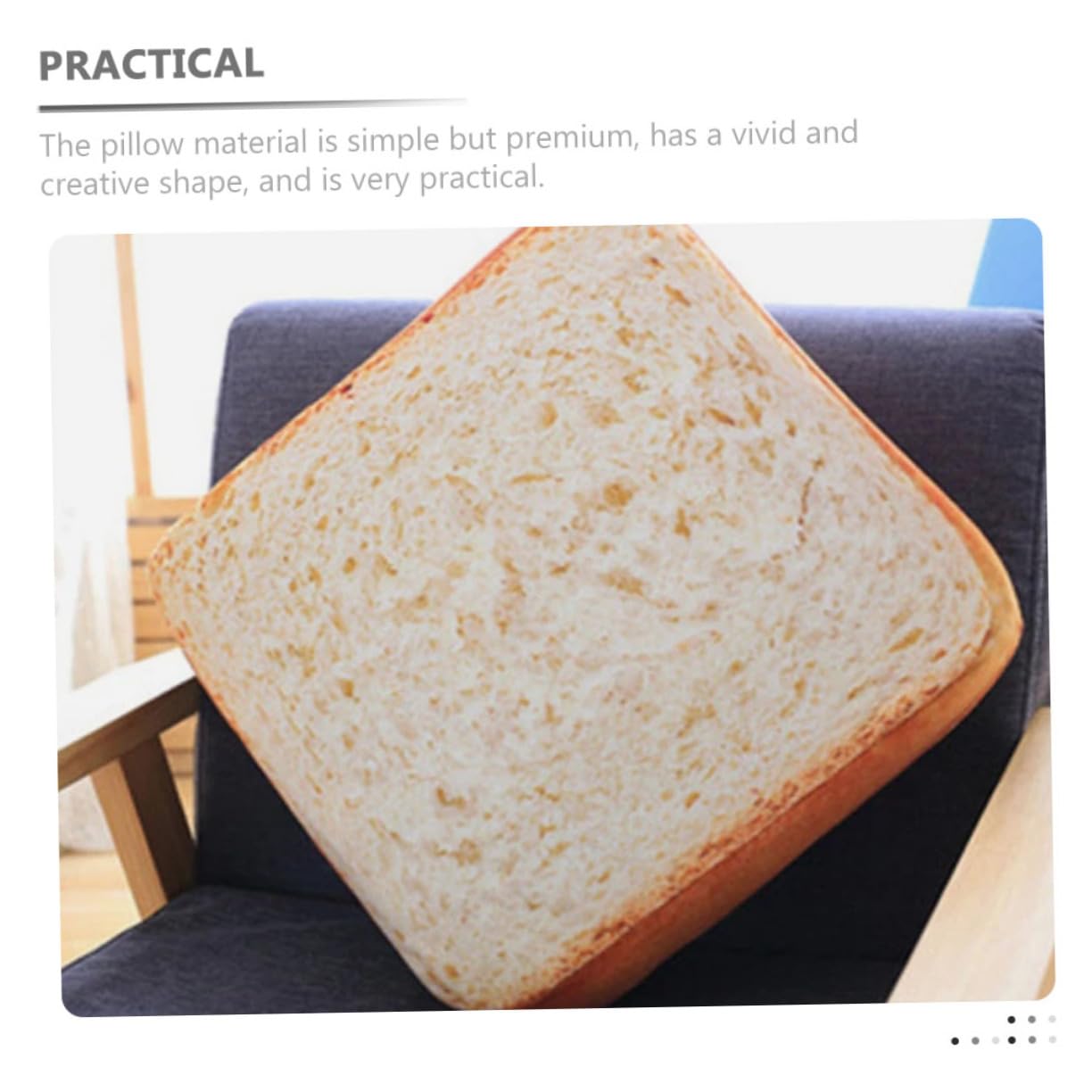 ifundom Cat Cushion Unique Toast Bread Pillow Washable Sponge Pillow for Home Bedroom