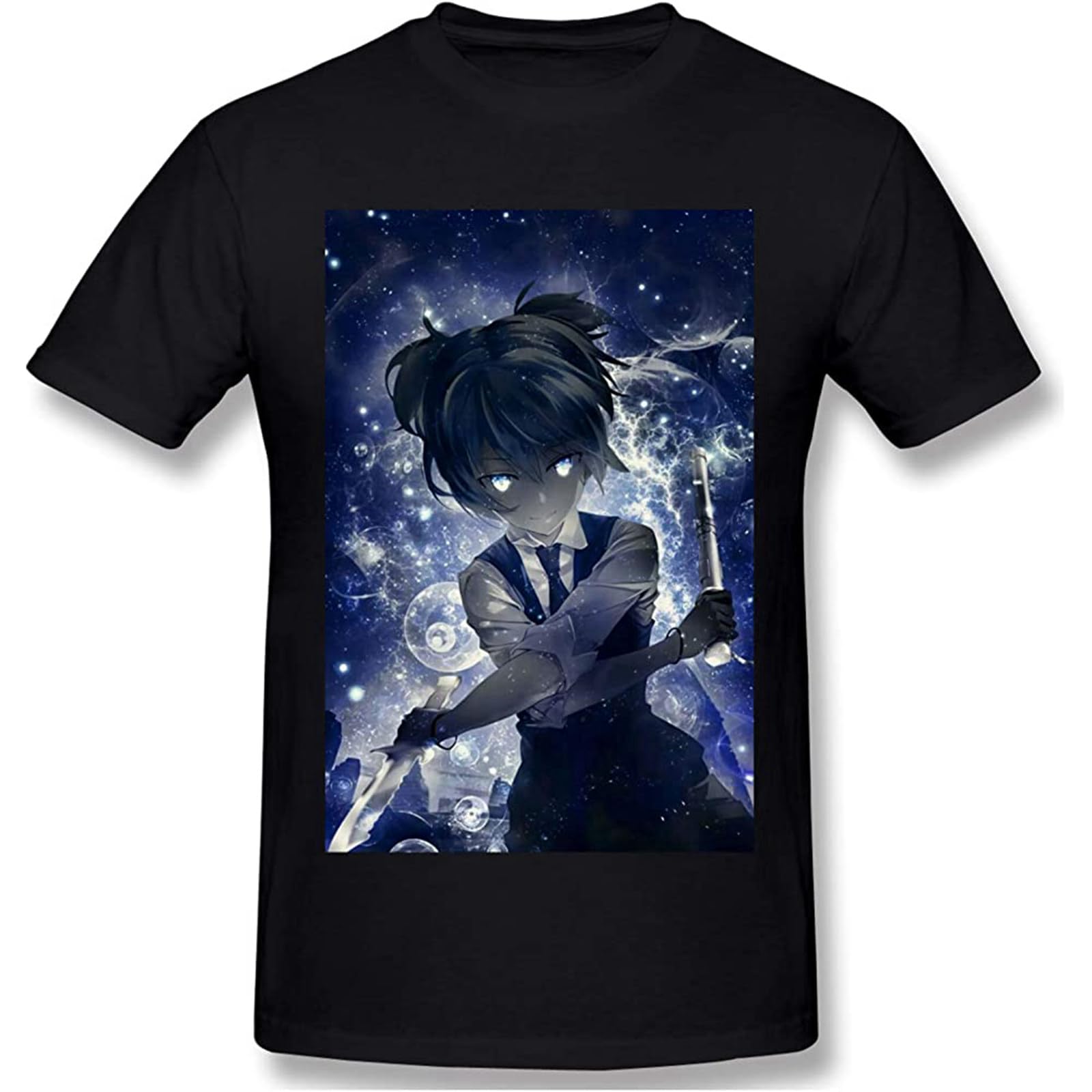 Balance Master Nagisa Shiota-Assassination Classroom Men's Comfortable Short Sleeve Shirts Crew Neck Fashion T-Shirt XXL Black