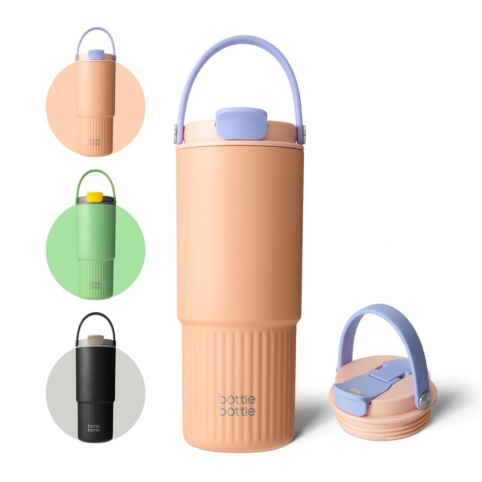 Amazon | BOTTLE BOTTLE タンブラー 蓋付き こぼれない 800ml ストロー