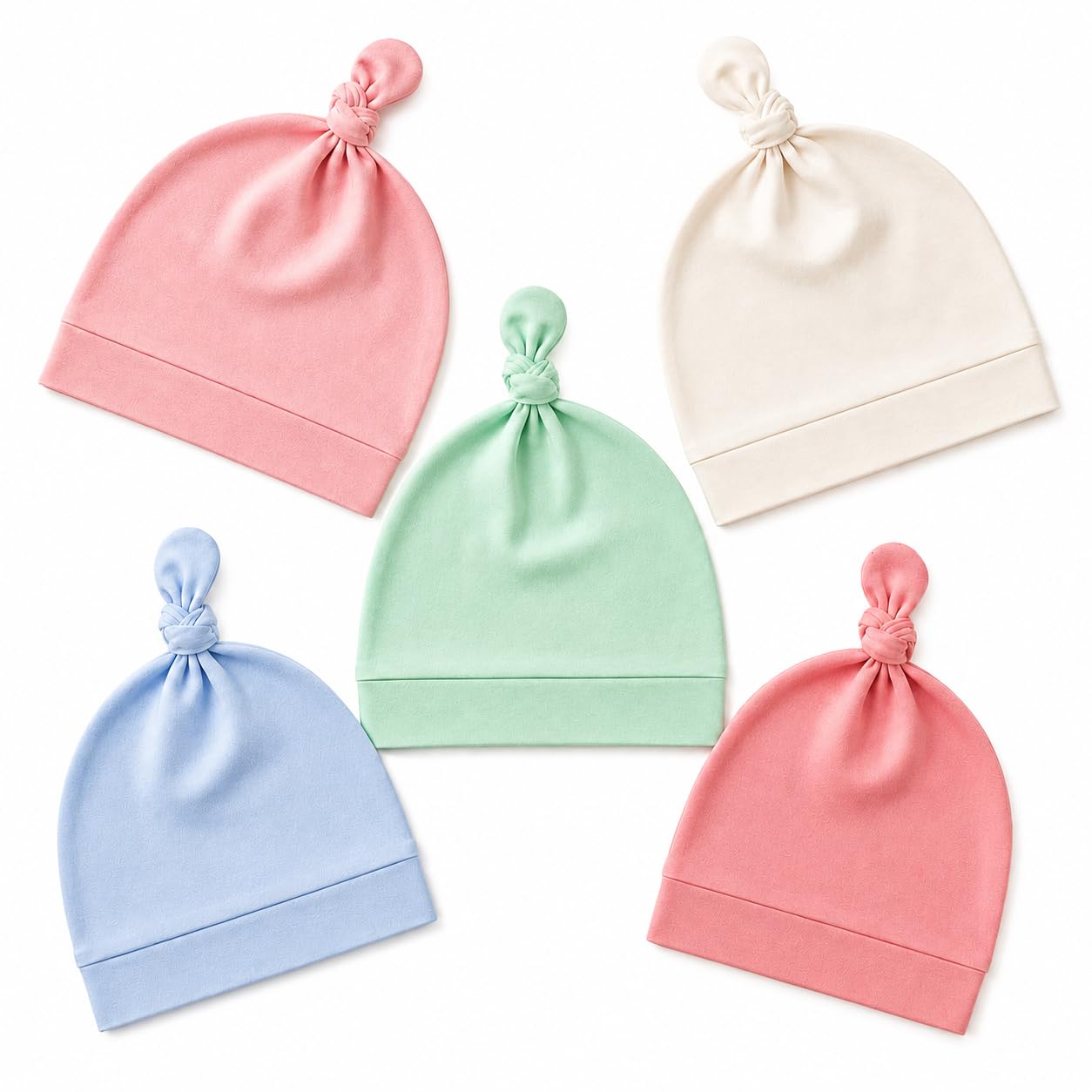 Baby Stylish 100% Cotton Cap (Multicolor) Pack of 5 Combo-image-30