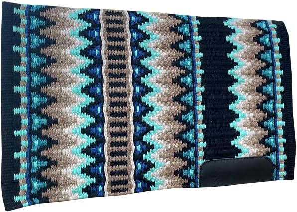 HUMAYL Saddlery Saddle Pad/Blanket for Horses Western Show Horse Saddle Blanket New Zealand Design Handmade Wool Saddle Blanket Top Wool Saddle Pad Regular Size : 34" L x 36" W x 1" inches PAD0390
