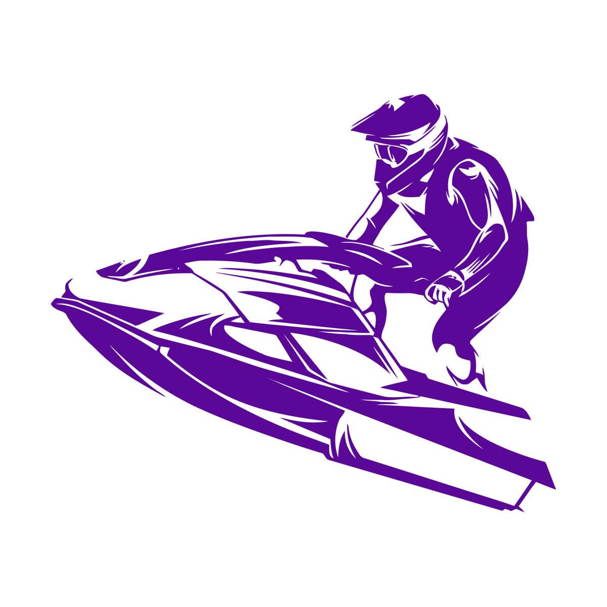 Jet Ski Vinyl Wall Decal Freedom Extreme Sports Water Race Wall Stickers for Home Room Decor Mural Removable Wallpaper Small - 30x42cm