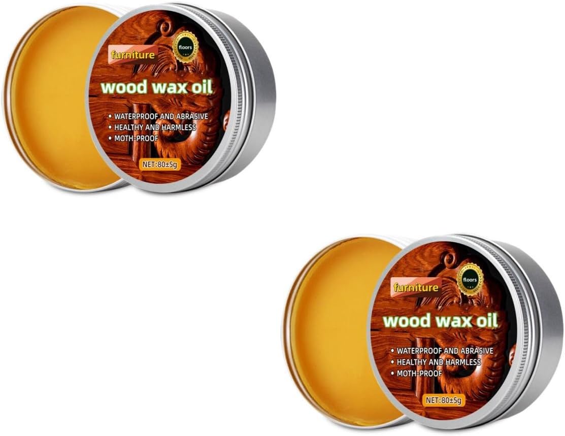 Beeswax Furniture Polish & Conditioner for Wood Enhances The Natural Beauty of Oak Pine Beech & More Seals & Protects for a Perfect Finish Bees Wax Polish (2pc)