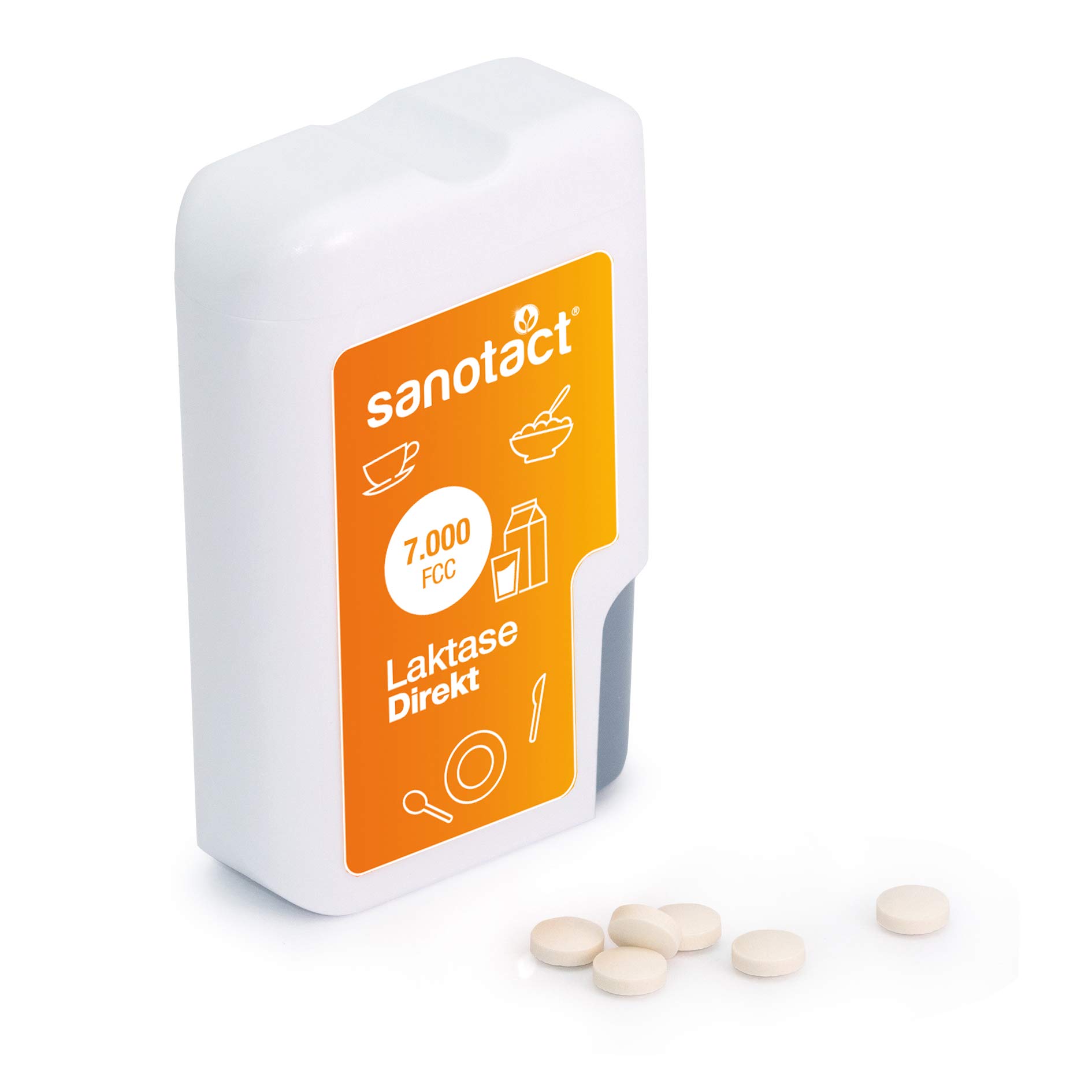 sanotact Laktase 7.000 Direkt • 90 Mini-Laktose Tabletten mit Sofortwirkung + hochdosiert • Bei Laktoseintoleranz + Milchunverträglichkeit… – Ansicht 4