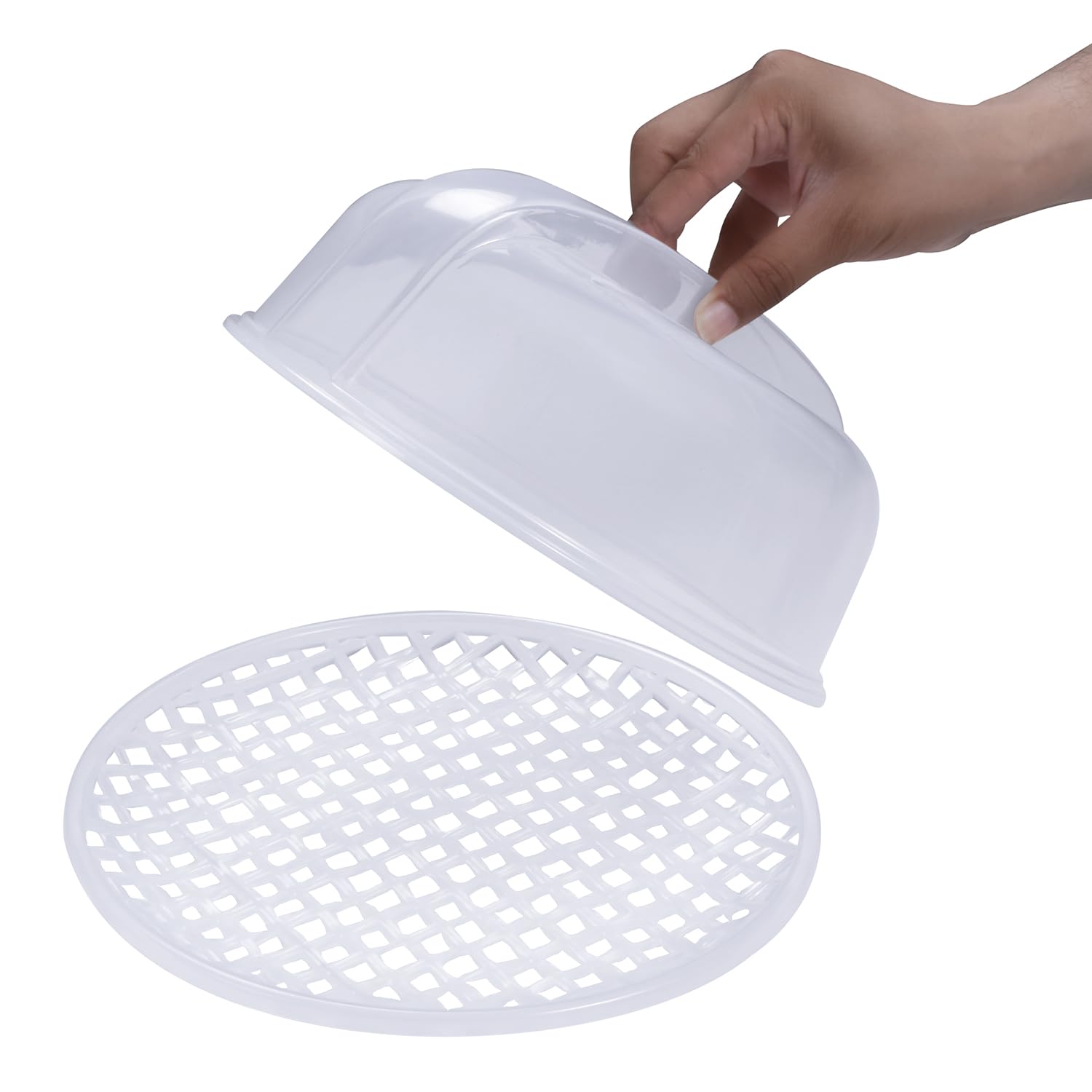 Microwave Food Cover with Easy Grip Handle -8 Microwave Food Cover with Easy Grip Handle -8