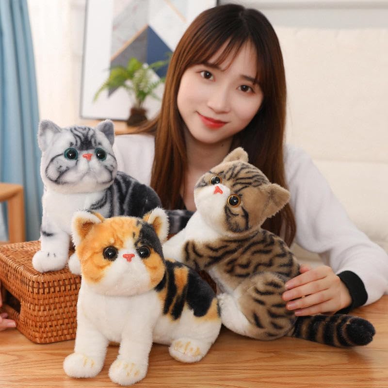 Image of Cat Soft Toy 20 cm - Cute Plush Stuffed Animal for Kids Boys & Girls | Soft & Cuddly Kitten Toy for Baby | Birthday Gift (Color May Vary)