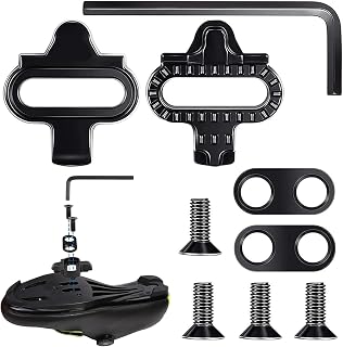 Pedales de Bicicleta SPD,2 PCS SPD Tacos para Zapatos para Bicicletas,Abrazaderas de Pedal de Alto Rendimiento para Bicicletas de Montaña,Accesorios para Bicicleta de Montaña y Ciclismo en Interiores