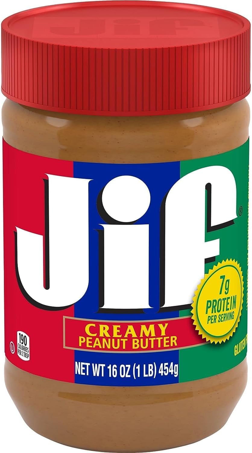 Jif Creamy Peanut Butter 454g (16 oz) Jar By Cougar – Smooth & Rich Peanut Spread with 7g Protein per Serving | Classic American Peanut Butter for Sandwiches, Toast & Smoothies | Gluten Free - (IMPORTED-UK)-image-46