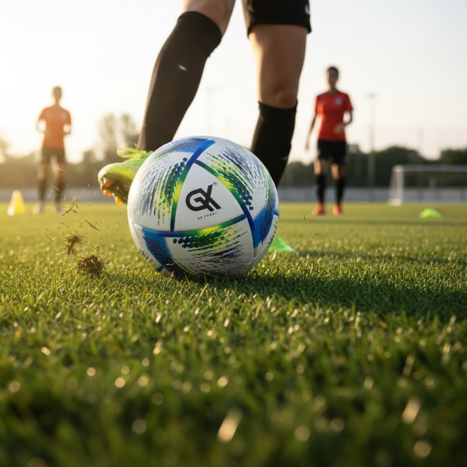 Miniatura 4 de Thermo Bonded Polyurethane Soccer Ball Size 5  Professional Grade PU Material, USA Quality Outdoor Sports, Premium Size 5 Soccer Ball for Training &