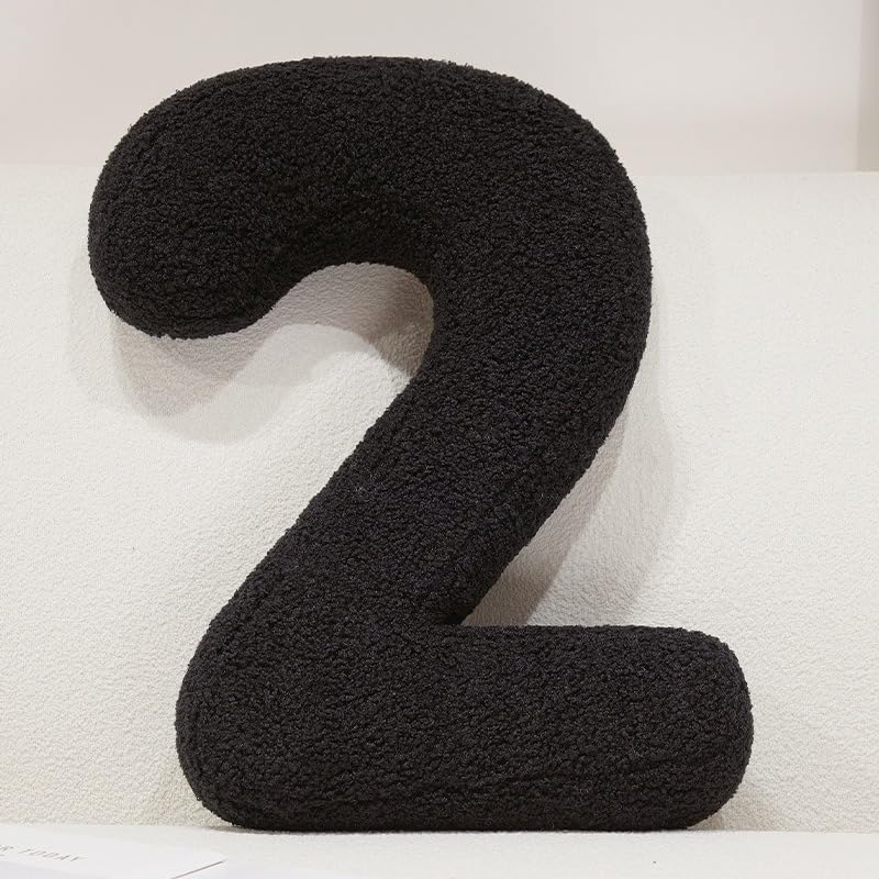 Shapeazy Number Plush Pillow, Numbers Hugging Throw Pillows, Decorative DIY 0-9 Number English Throw Pillows for Bed Couch Sofa Bedroom Living Room