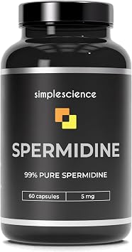 Ultra Pure SPERMIDINE | 60 Servings | 99% Pure Spermidine Content | 5mg per Capsule | Anti-ageing & Longevity Supplement | Lab Tested | 100% Natural and Non-GMO