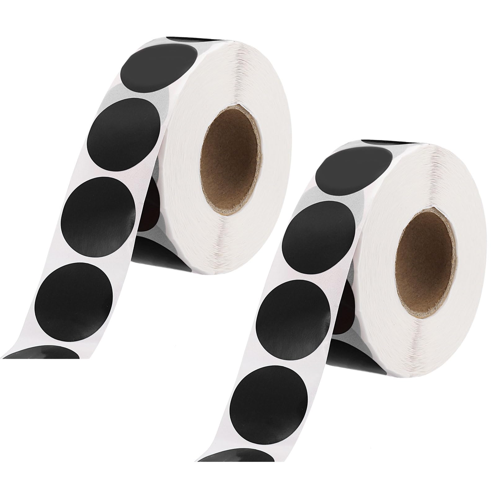 sourcing map 1 Inch Circle Dot Stickers Color Coding Labels Blank Round Label Waterproof Self-Adhesive Sticker for Envelope Document Organize Gift Box (Black, 2 Roll, 2000Pcs/Roll)