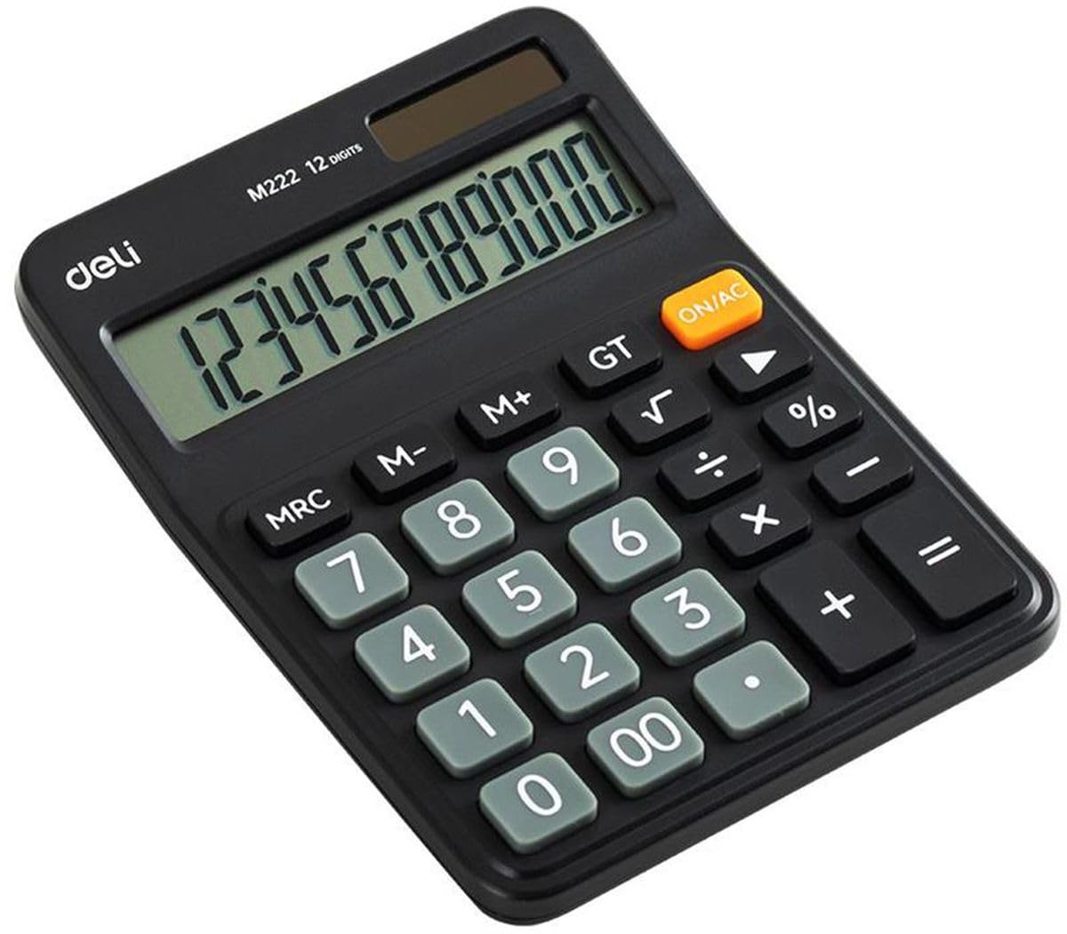 Deli Hesap Makinesi 12 digit Siyah