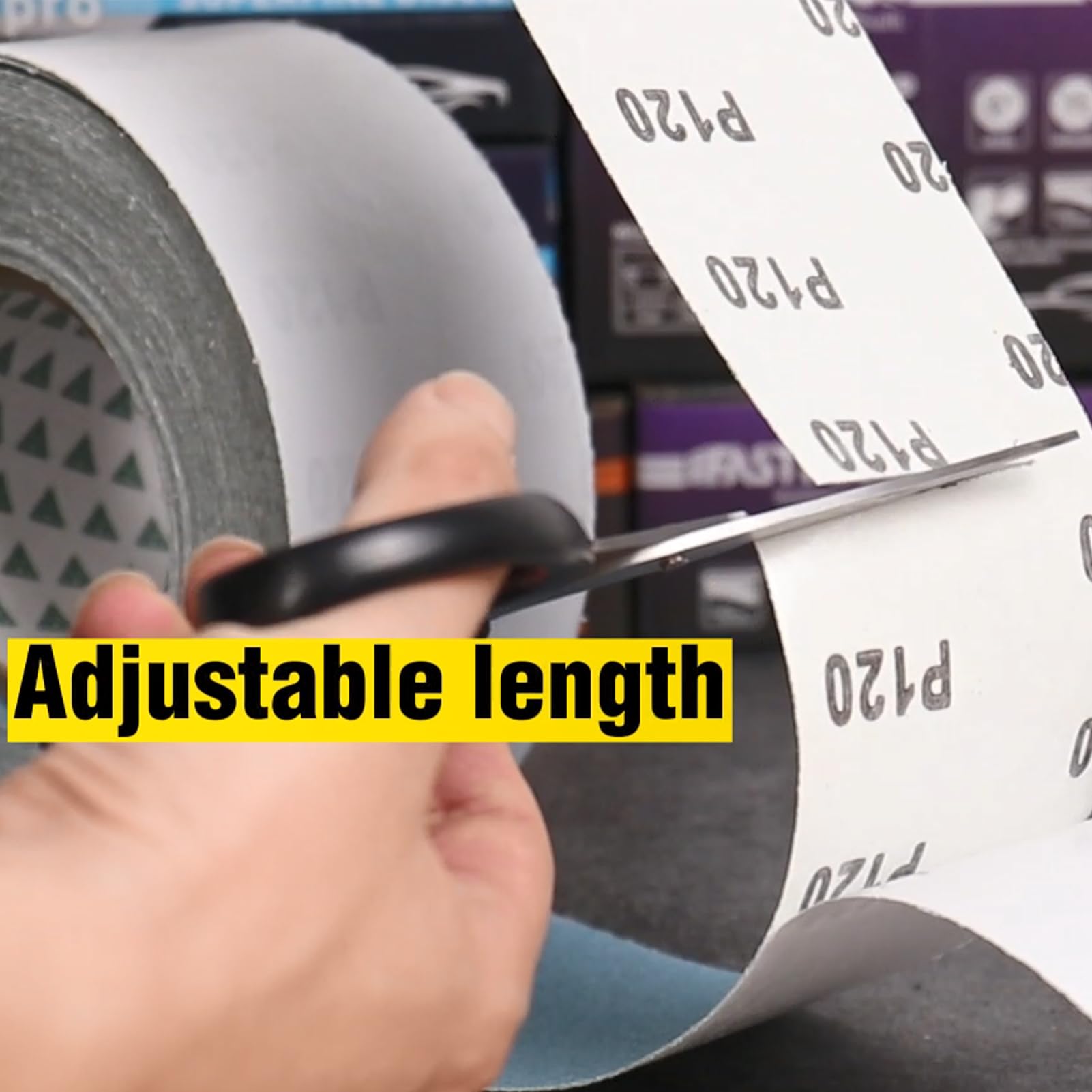 Rollo autoadhesivo premium PSA Abarasive Longboard Papel de lija Sticky Back Longboard continuo 150 grano para coche y carpintería