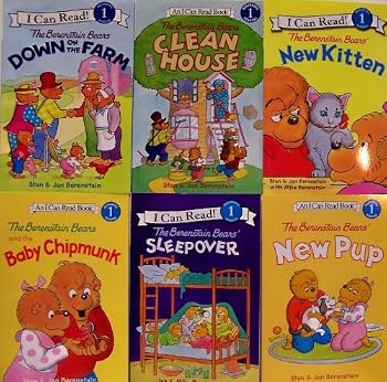 Berenstain Bears Pack - Down on the Farm / Baby Chipmunk / New Kitten / New Pup / Sleepover / Clean
