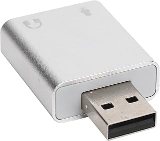 USB External Audio Sound Card, USB Sound Card for Windows 8/Windows 7/Windows Vista/Windows XP/Mac OS 8.6 or Higher, Plug and Play, USB to Toto 3.5 Mm Converter Headphone Adapter