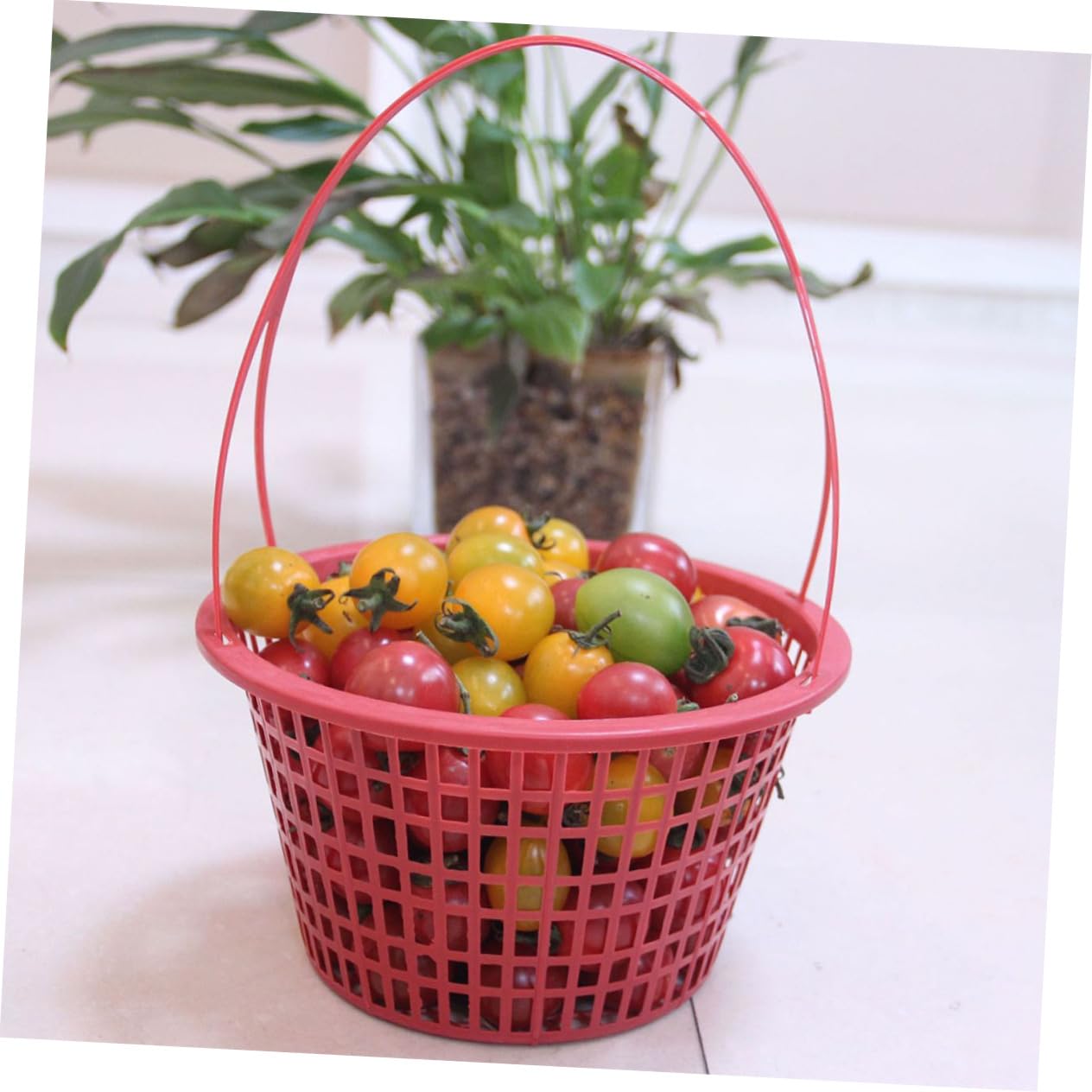 10 Pezzi Cestini Di Frutta in Plastica Cestini Per Bacche E Verdure Contenitori Raccolta Di Fragole E Verdure Per Supermercato E Casa