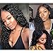 mdgfge 28inch Lace Front Wigs Human Synthetic Hair Pre-Plucked Glueless Curly Lace Frontal Wigs Wet and Wavy Human Hair Wigs for Black Women Brazilian Virgin Natural Black Color