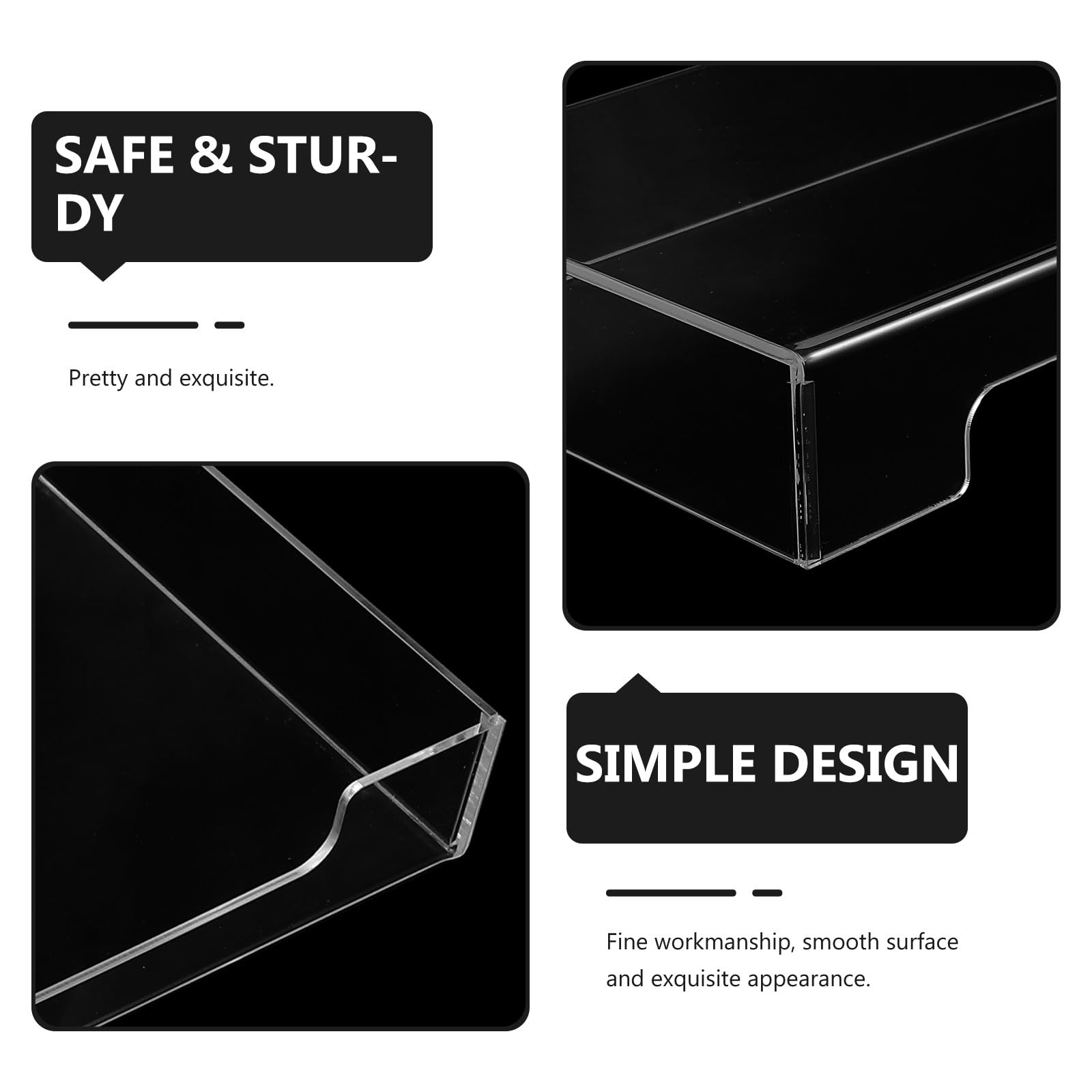 Angoily Funda Acrílica para Teclado y Antipolvo, Tamaño Mediano Ampliado 475x175x48 Mm, Protección para Teclado Mecánico Escritorio, Uso Doméstico y Oficina, Transparente