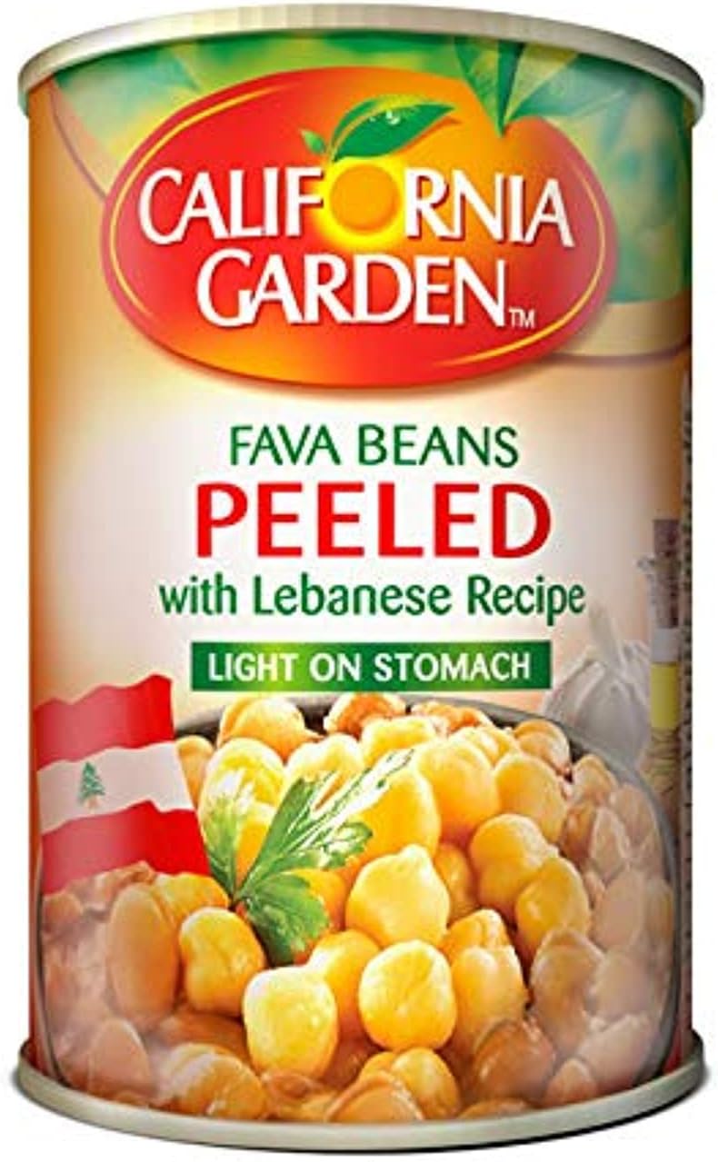 California Garden Canned Peeled Fava Beans Lebanese Recipe 450g