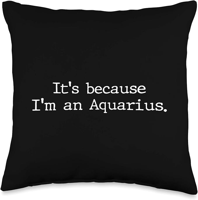 Aquarius Gifts For Women Girls Men Zodiac Sign Astrology Throw Pillow