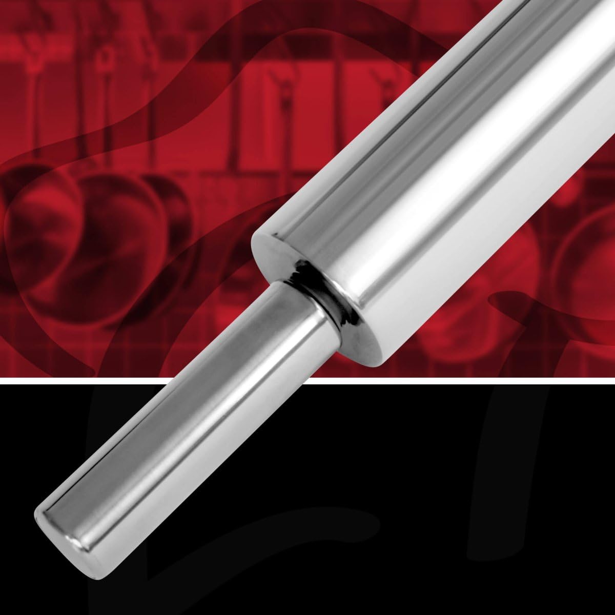 FMProfessional Rodillo cocina amasar pizza y repostería antiadherente acero inoxidable 30x5cm, 1ud.