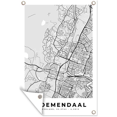 Garden Poster - Decoration - 40x60 cm - Map - Bloemendaal - City map - Map Cover