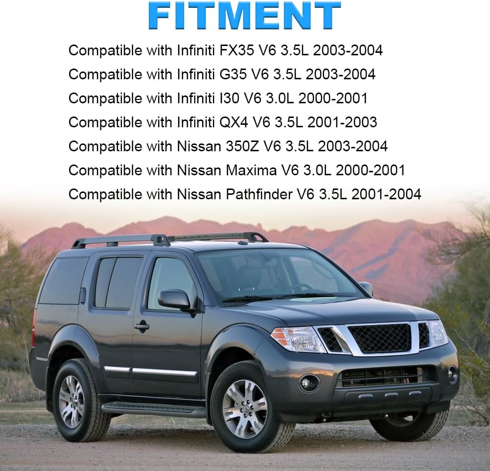 JDMON Fuel Injectors Compatible with Infiniti FX35, G35, I30, QX4, 350Z, Maxima, Pathfinder 2000-2004 V6 3.0L 3.5L Replacement for FBJC100 84212240