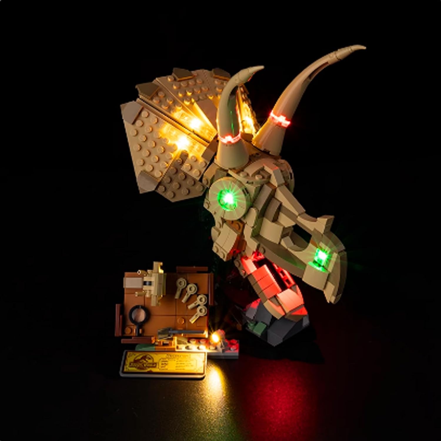 LED Lighting Kit Compatible with Lego 76969 Dinosaur Fossil: Triceratops Series LED Light Set (Model Kit Not Included - Lighting Components Only)