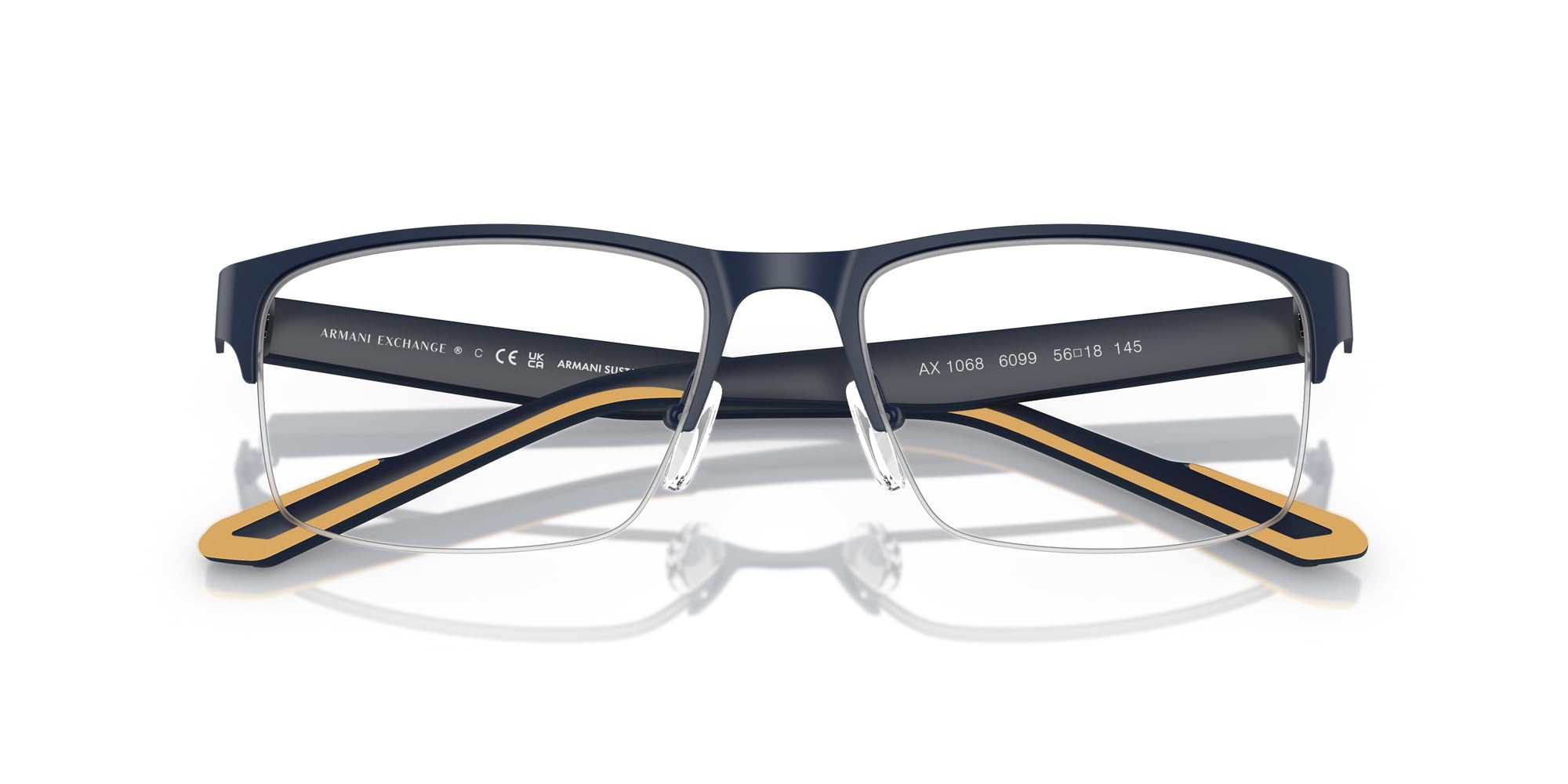 Armani Exchange Ax1068 - Marcos rectangulares para gafas graduadas para hombre