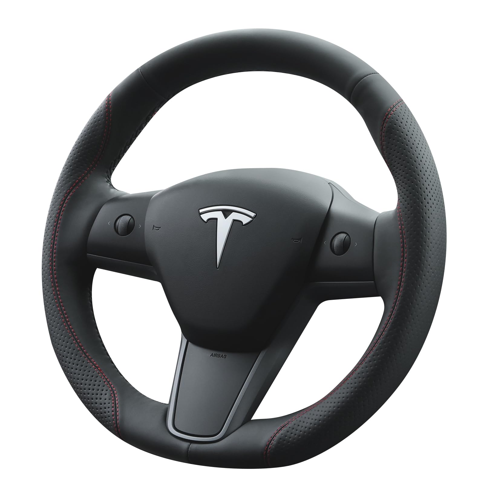MEWANT - Funda de Volante Cosida para Tesla Model 3 y Tesla Model Y