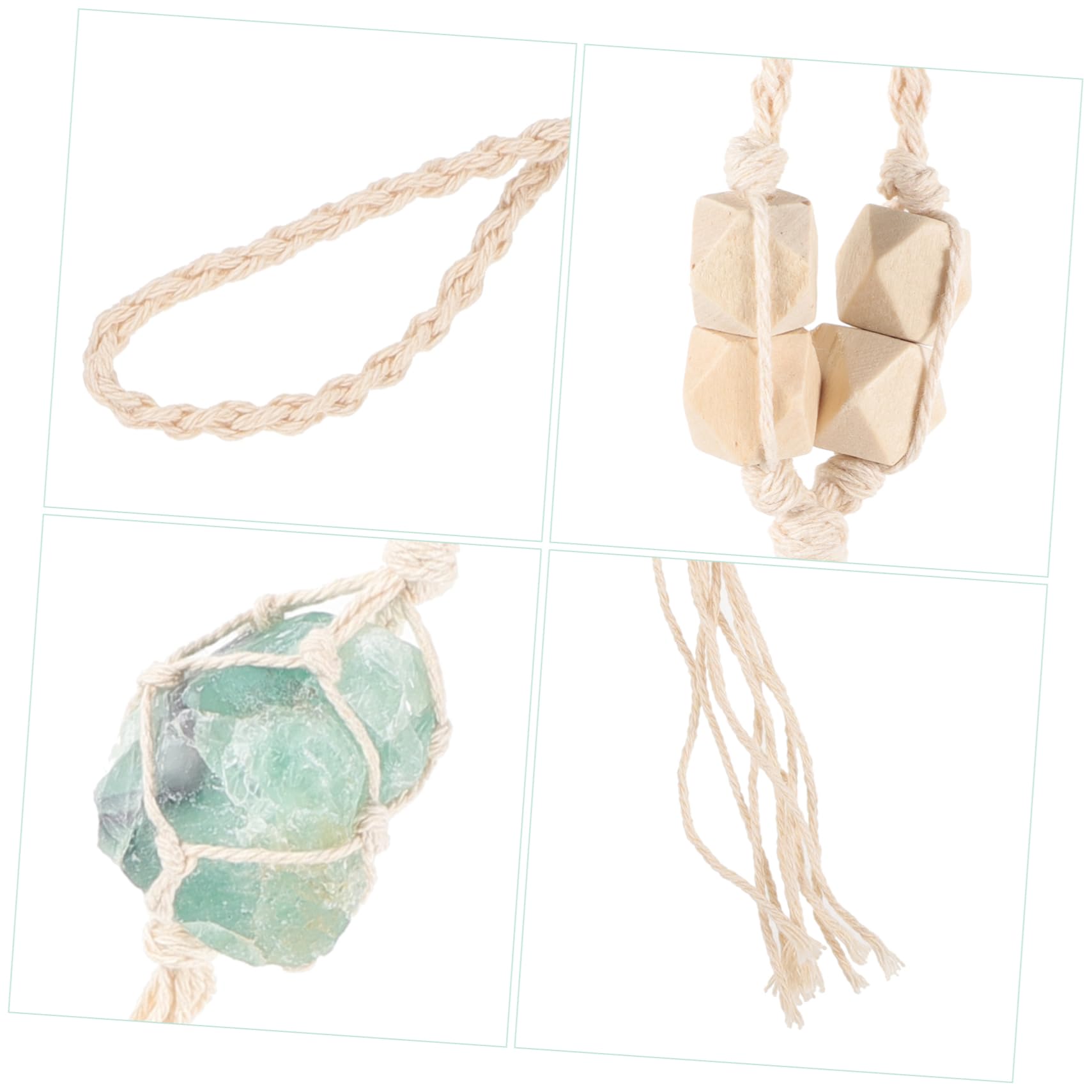 Toddmomy Ornement De Pierre De Voiture Pendaison Vue Arrière Décor Accessoire Voiture Pendentif Tissé Ornement Suspendu De Miroir De Voiture Pierre Naturelle