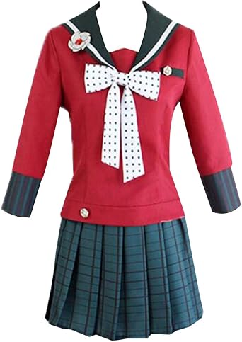 Poetic Walk Anime Womens Red Suit Bow Cosplay Costume Dress Halloween Uniform Outfit
