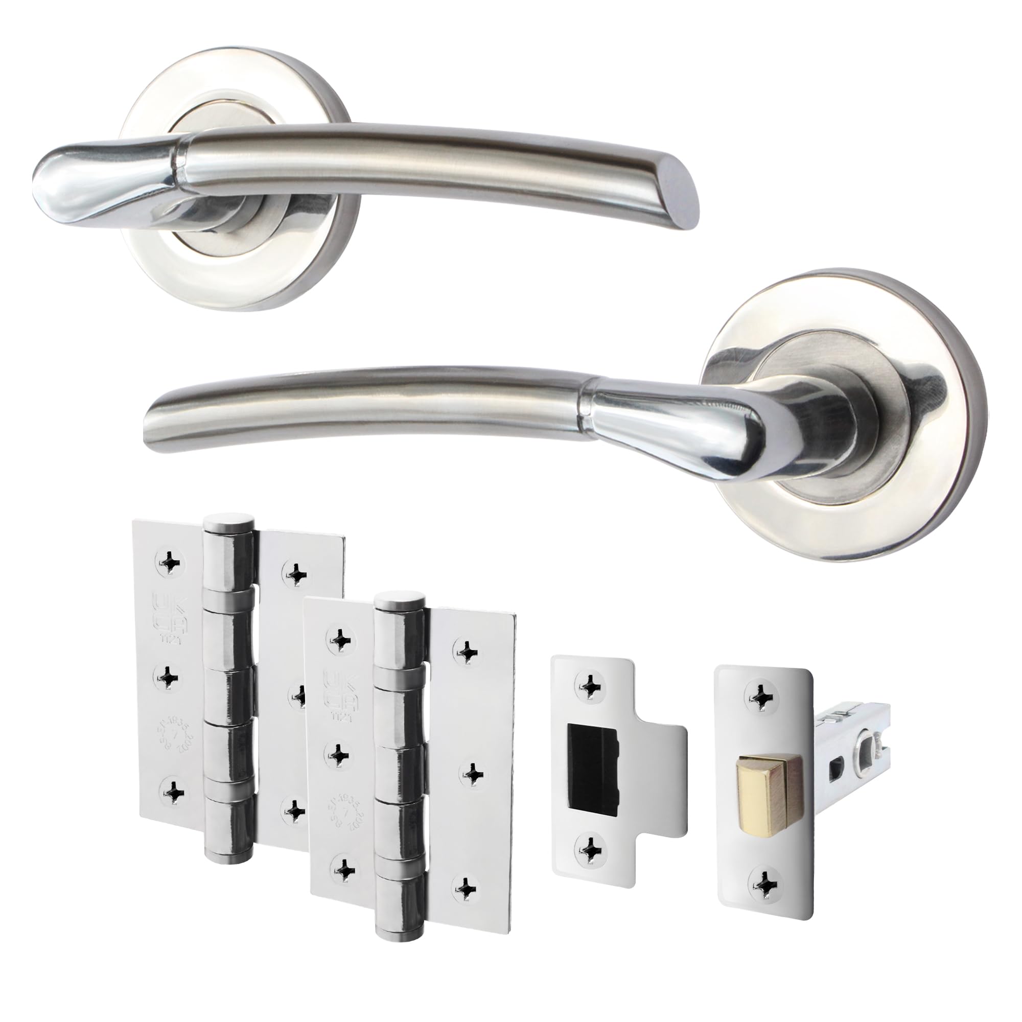 Kwikset 92001-525 Balboa Non-Handed Lever, Size 1, Satin Nickel, Easy