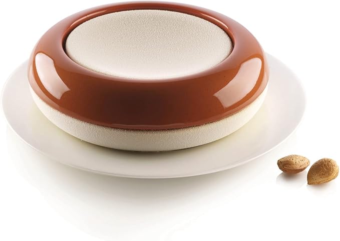 silikomart | Silicone Cake Mould Kit IO &TE, Composición del kit 1 Molde Superior de Silicona, 1 Molde Base de Silicona, Diseño 3D, Ø 210, h 30 mm - h 60 mm, Made In Italy