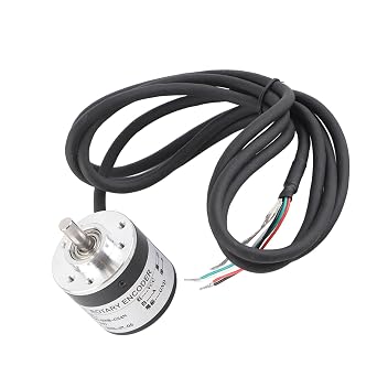 2pcs Rotation Encoder, Incremental Rotary Encoder, AB 2 Phases Shaft 6mm Photoelectric Optical Rotation Encoder
